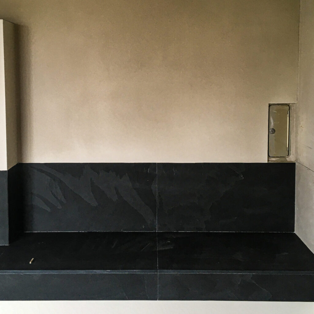 Kachelofen Ofenbank Schiefer 